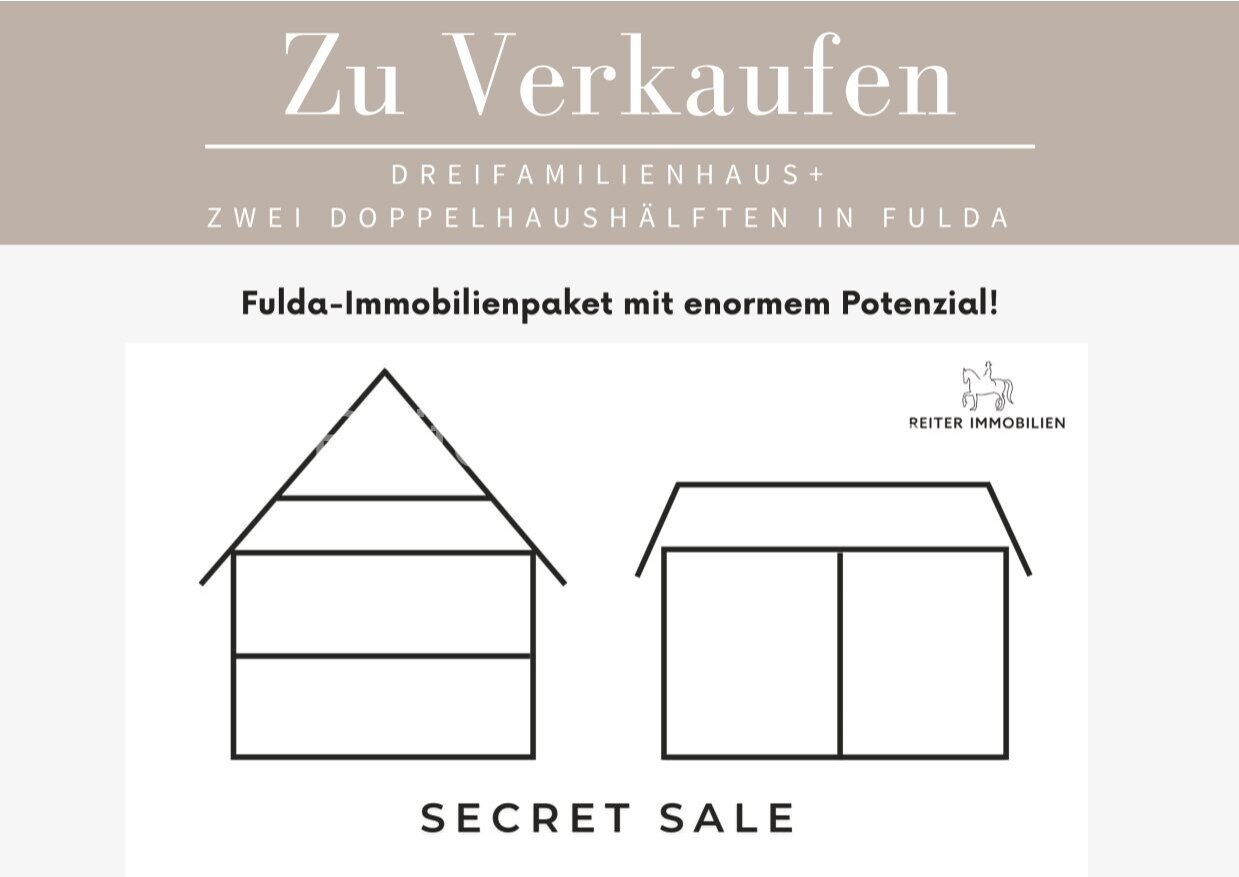 Fulda-Immobilienpaket:Dreifamilienhaus+zwei Doppelhaushälften mit enormem Potenzial!